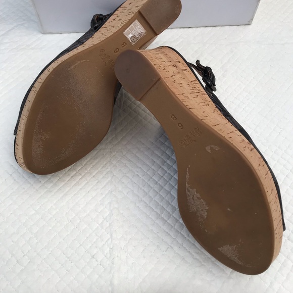 Coach Grey Open Toe Slingback Wedge - Picture 8 of 10